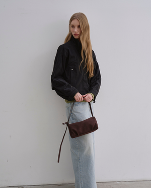 Bento bag - Suede Darkbrown