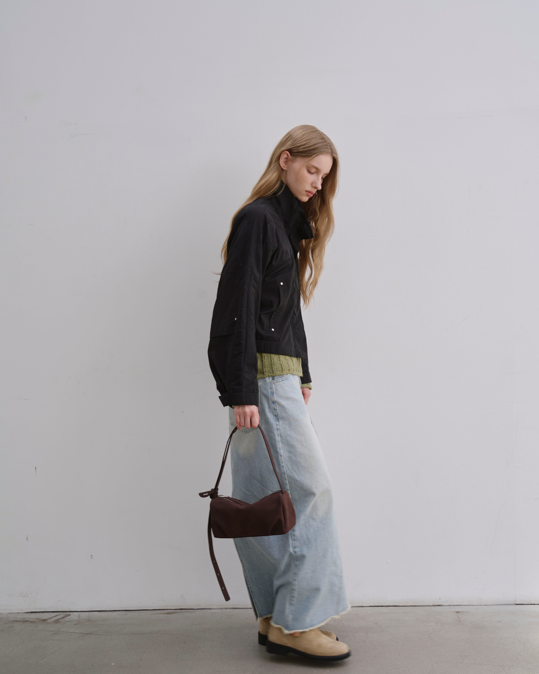 Bento bag - Suede Darkbrown