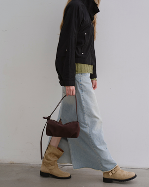 Bento bag - Suede Darkbrown