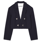 TAILOR SEMI CROP STRIPE JACKET