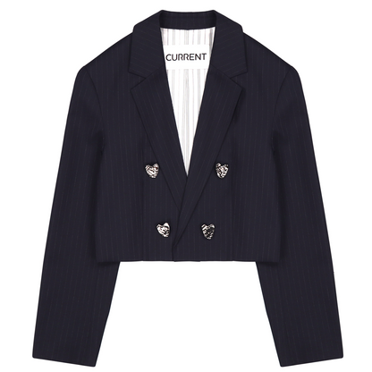 ★TAILOR SEMI CROP STRIPE JACKET