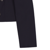 TAILOR SEMI CROP STRIPE JACKET