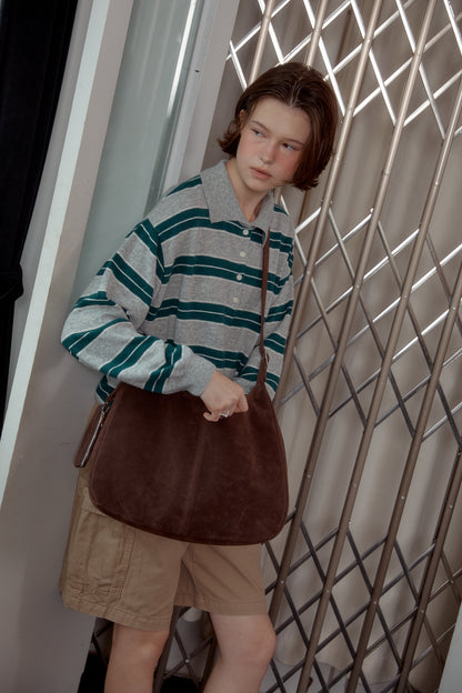 ANC SUEDE HOBO BAG & CARD WALLET SET