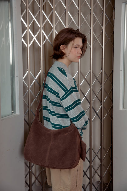 ANC SUEDE HOBO BAG & CARD WALLET SET