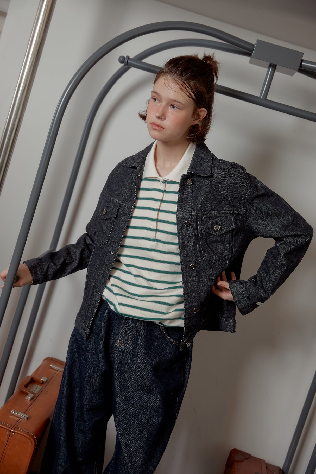 NEW STRIPE STRING RUGBY SWEATSHIRTS - Ivory