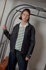 NEW STRIPE STRING RUGBY SWEATSHIRTS - Ivory