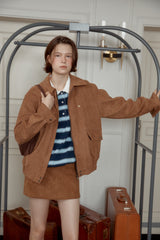 NEW STRIPE STRING RUGBY SWEATSHIRTS - Navy