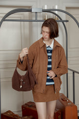 NEW STRIPE STRING RUGBY SWEATSHIRTS - Navy