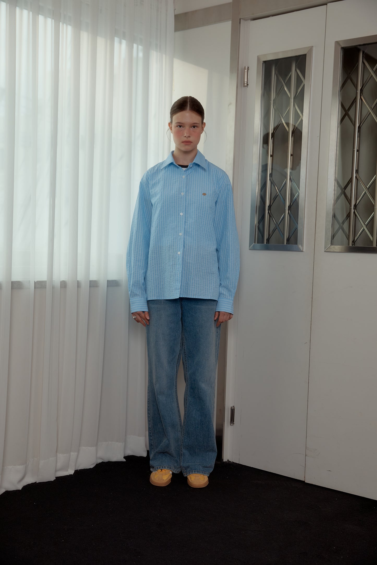 先行予約販売 - SEERSUCKER SHIRT - BLUE