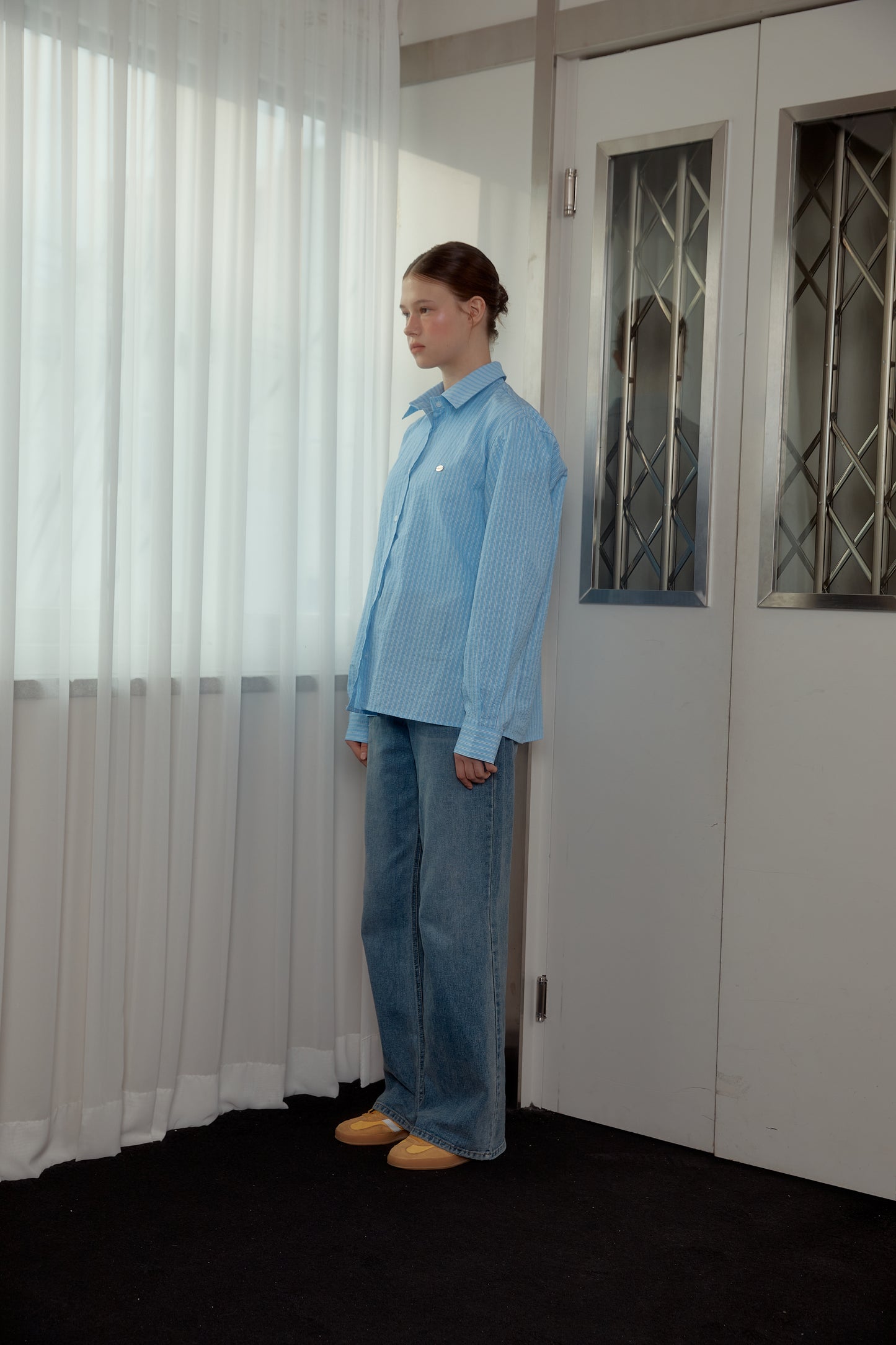 先行予約販売 - SEERSUCKER SHIRT - BLUE