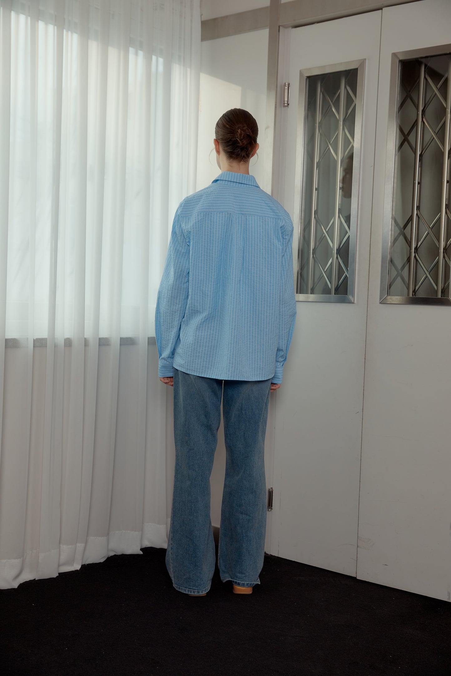 先行予約販売 - SEERSUCKER SHIRT - BLUE