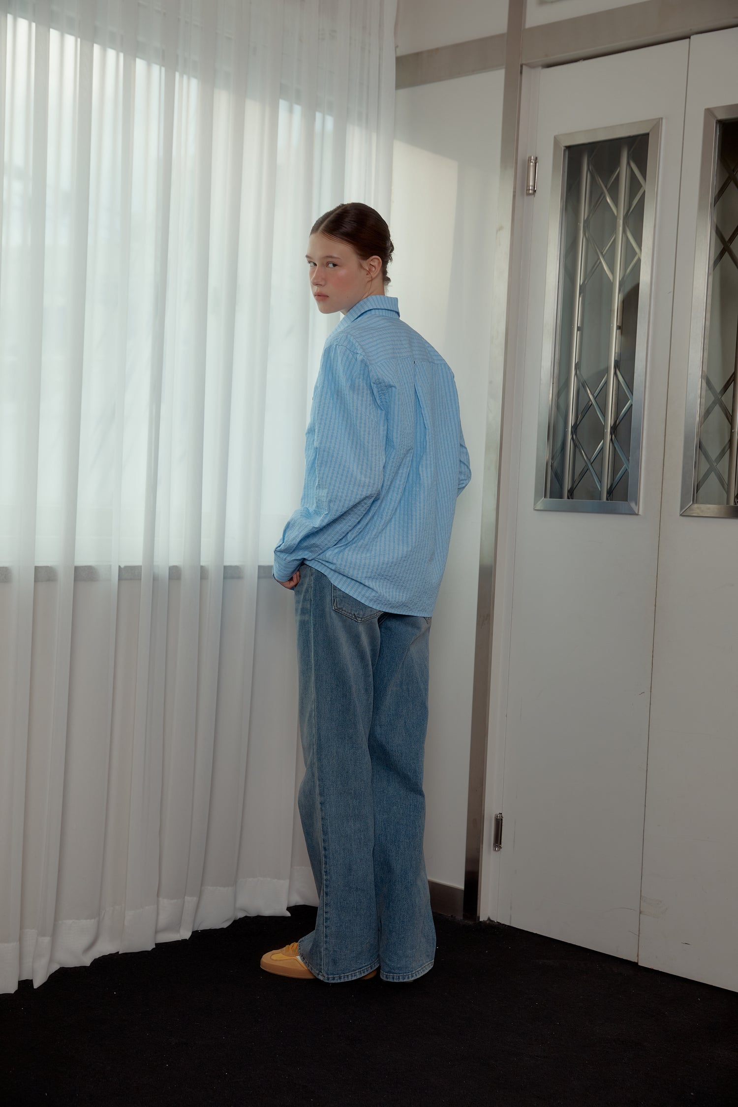 SEERSUCKER SHIRT - BLUE