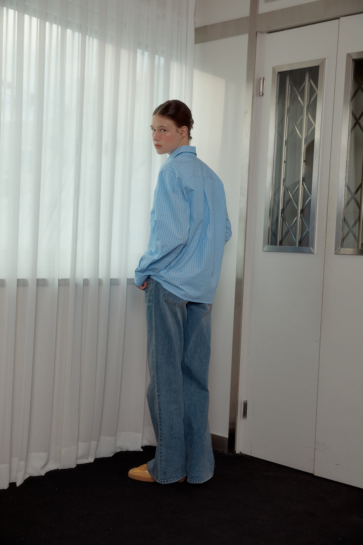 先行予約販売 - SEERSUCKER SHIRT - BLUE