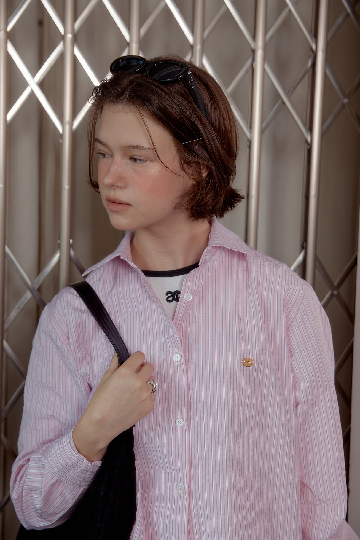 SEERSUCKER SHIRT - PINK